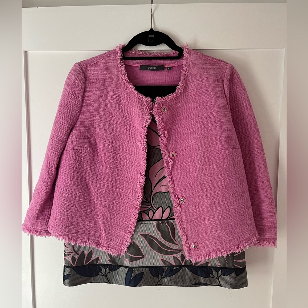 Per Se by Carlisle Pink Jacket and Floral Skirt